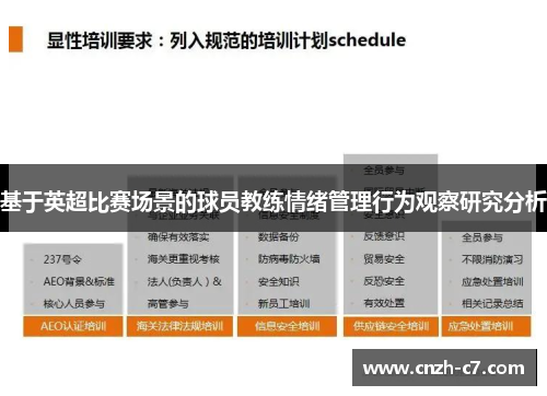 基于英超比赛场景的球员教练情绪管理行为观察研究分析