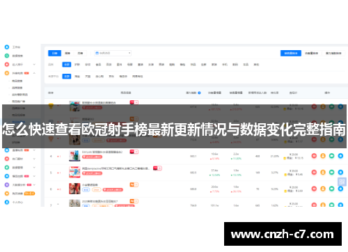 怎么快速查看欧冠射手榜最新更新情况与数据变化完整指南 怎么快速查看欧冠射手榜最新更新情况与数据变化完整指南