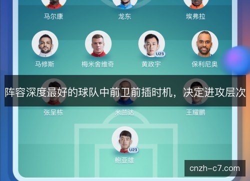 阵容深度最好的球队中前卫前插时机，决定进攻层次